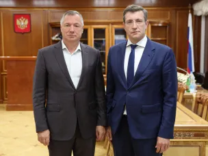 Марат Хуснуллин провел встречу с губернатором Нижегородской области Глебом Никитиным   